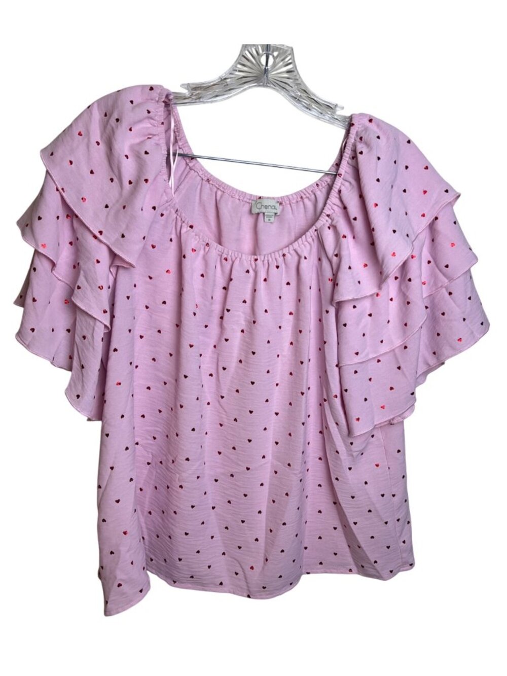 Chenault Metallic Heart Top